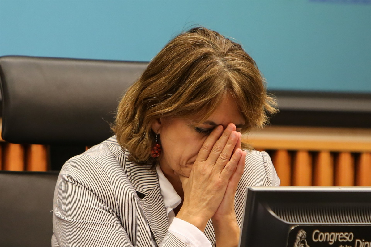 La ministra de Justicia Dolores Delgado presenta un libro en el Congreso. Ricardo Rubio