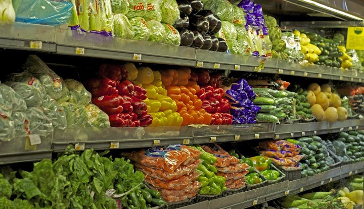 Vegetales en un supermercado