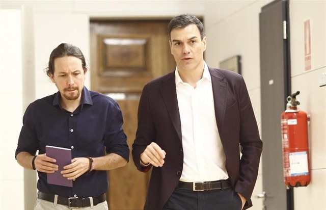 Pablo iglesias y pedro sanchez ep