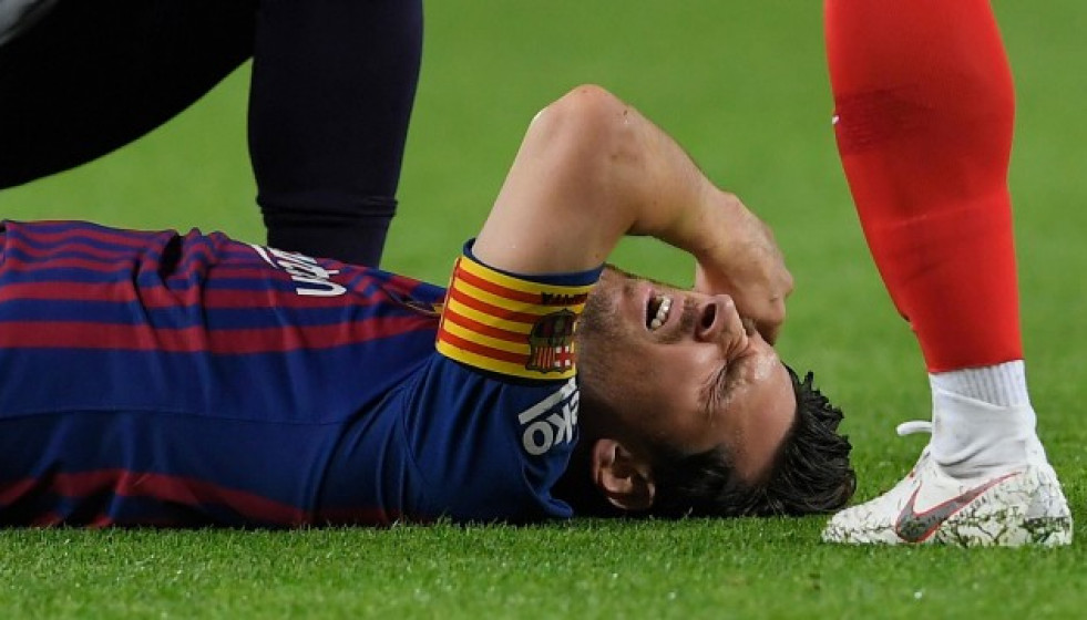 Messi lesionado 201018