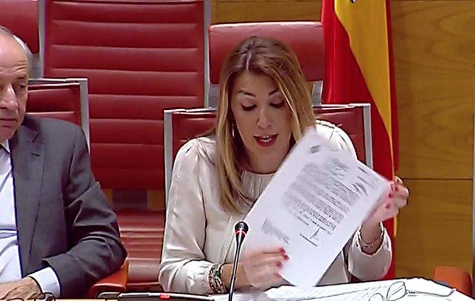 Susana Du00edaz en la comisiu00f3n de investigaciu00f3n en el Senado sobre la financiaciu00f3n de los partidos Oscar del Pozo