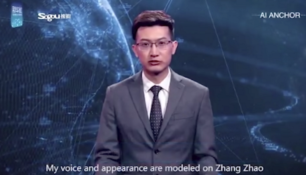 Presentador chino IA