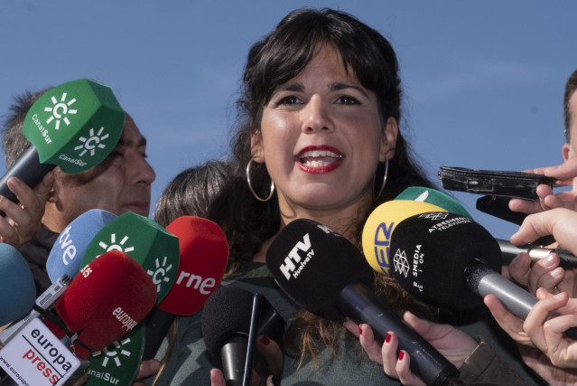 Teresa Rodríguez, este viernes en Huelva