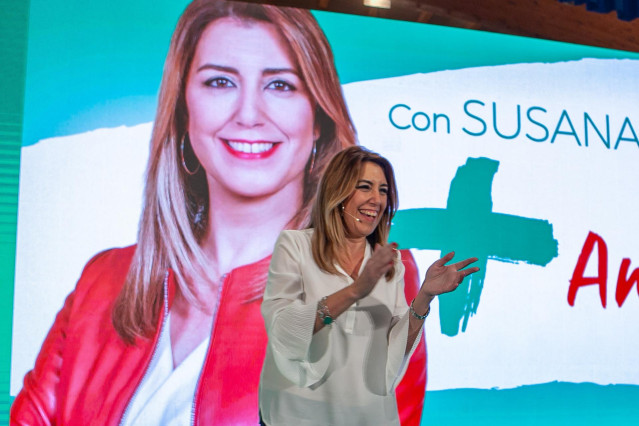 La presidenta de la Junta y candidata a la reelección por el PSOE-A, Susana Díaz