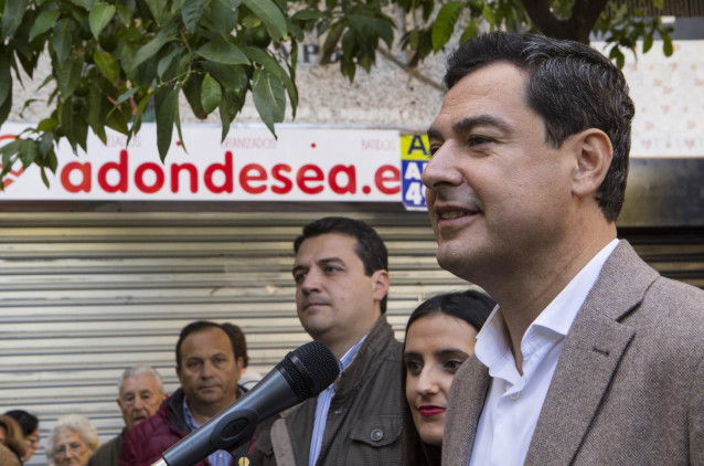 El presidente del PP-A, Juanma Moreno