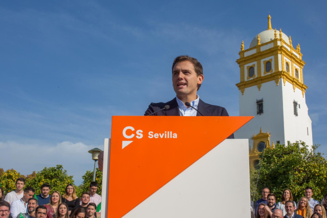 En Sevilla, acto público del candidato de Ciudadanos (Cs) a la Presidencia de la