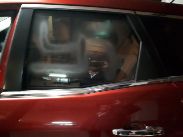 El coche del presidente del PP en Catalunya, Alejandro Fernández