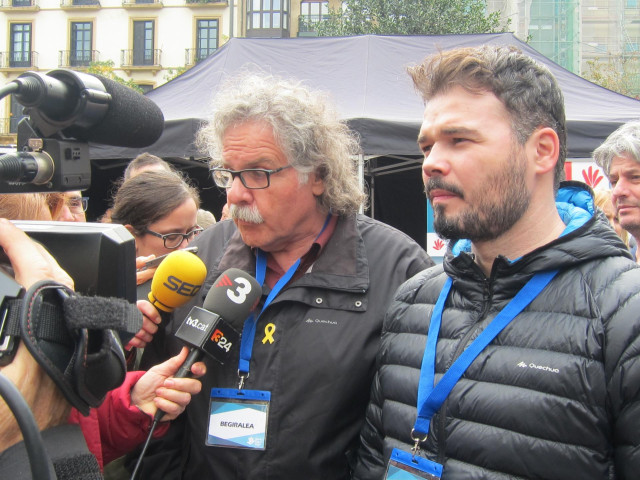 Tardá y Rufián en San Sebastián.