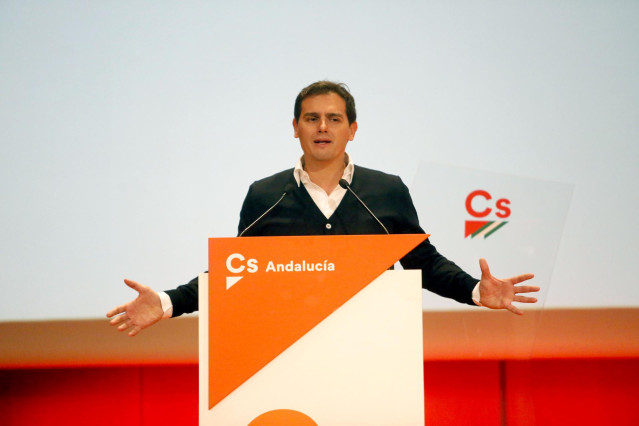 Albert Rivera, en un acto de Cs en Cádiz