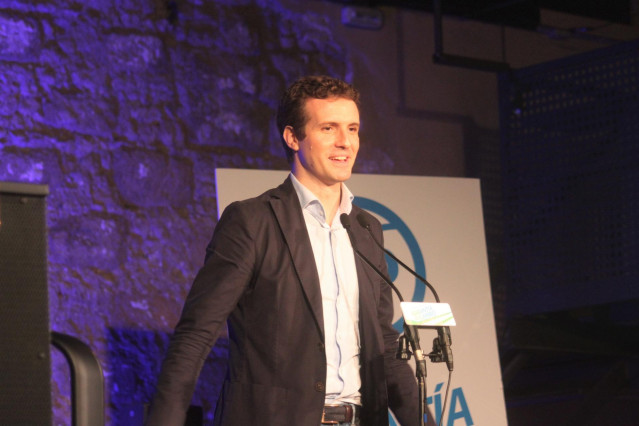 Pablo Casado en un acto en Jerez