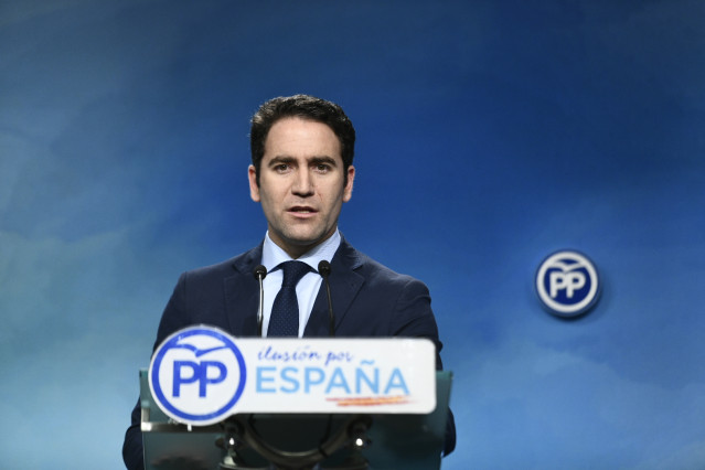 Rueda de prensa de Teodoro García Egea, secretario general del Partido Popular
