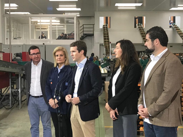Pablo Casado, en un acto en Cartaya (Huelva)