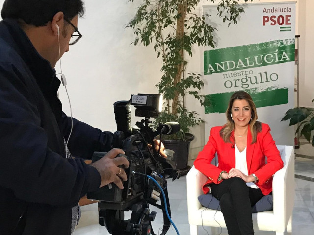 Susana Díaz, en una entrevista televisiva