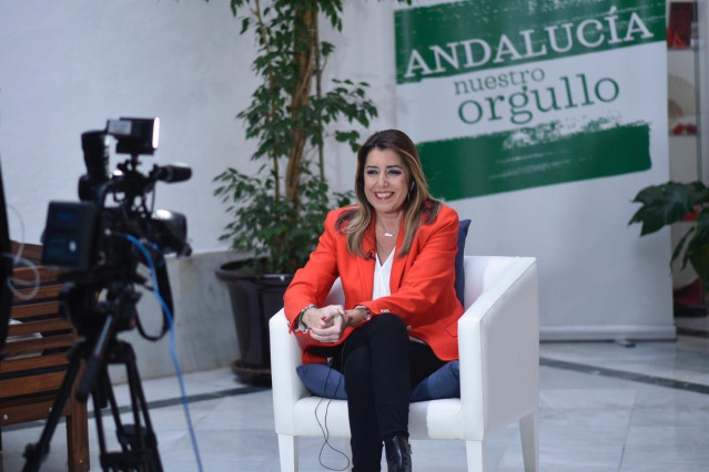Susana Díaz, en una entrevista televisiva