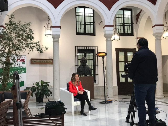 Susana Díaz, en una entrevista televisiva
