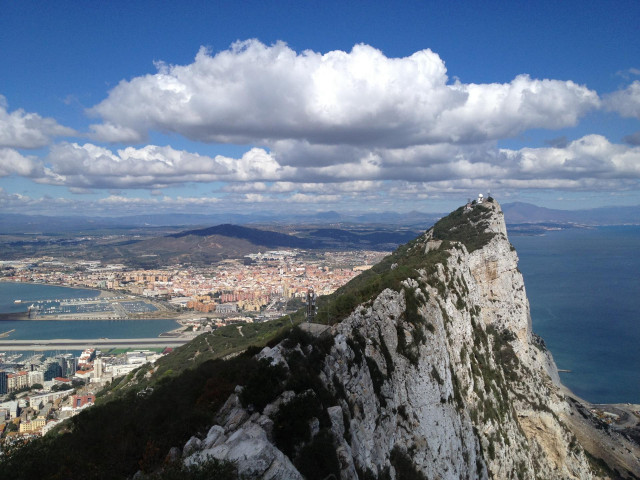 Vista del peñón de Gibraltar