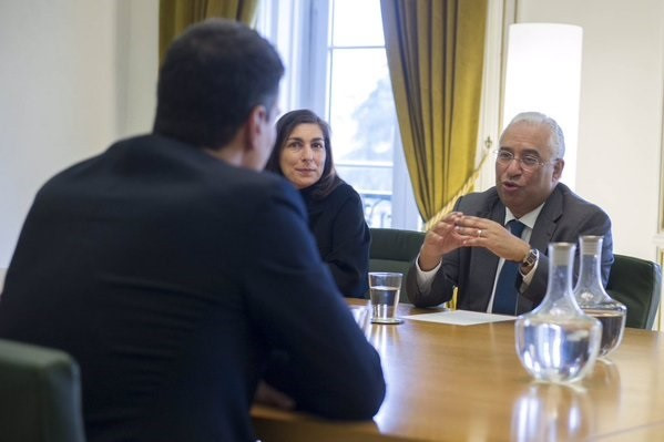 Pedro Sánchez con el primer ministro de Portugal, Antonio Costa