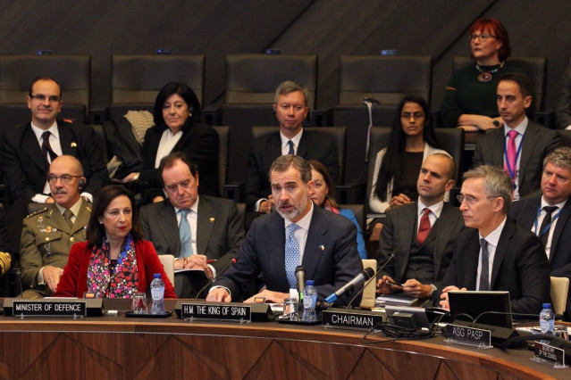 El Rey visita el nuevo Cuartel General de la OTAN e inaugura la sede de la Repre