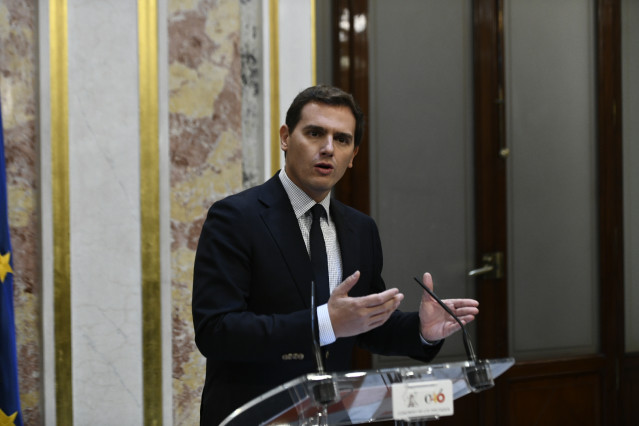 Rueda de prensa de Albert Rivera en el Congreso de los Diputados