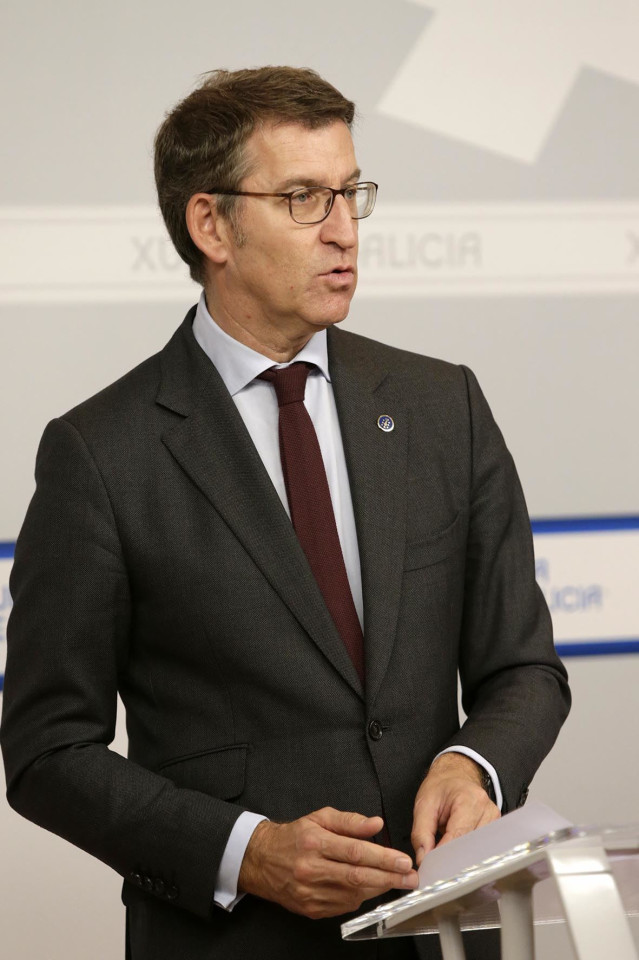 Feijóo, en la rueda de prensa posterior al Consello de la Xunta
