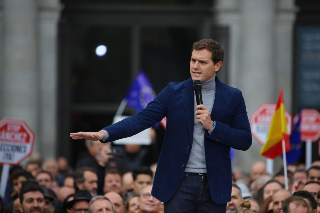 El presidente de Ciudadanos, Albert Rivera, y el exfiscal de la Audiencia Nacion