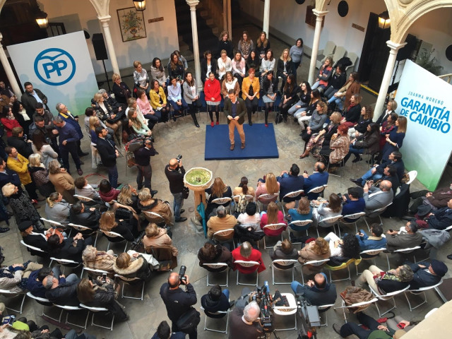 Pablo Casado interviene en el acto del PP en Úbeda.