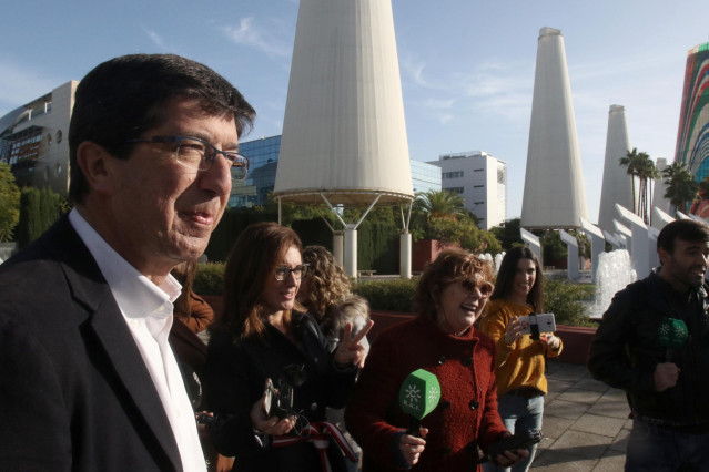 Juan Marín, en un acto electoral en la Cartuja
