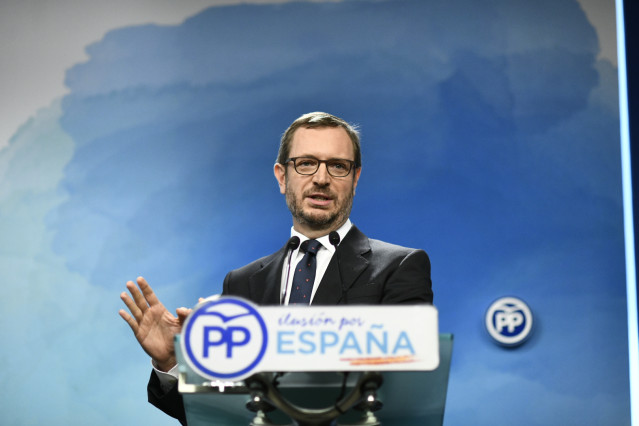 Declaraciones del vicesecretario de Organización del PP, Javier Maroto, tras la