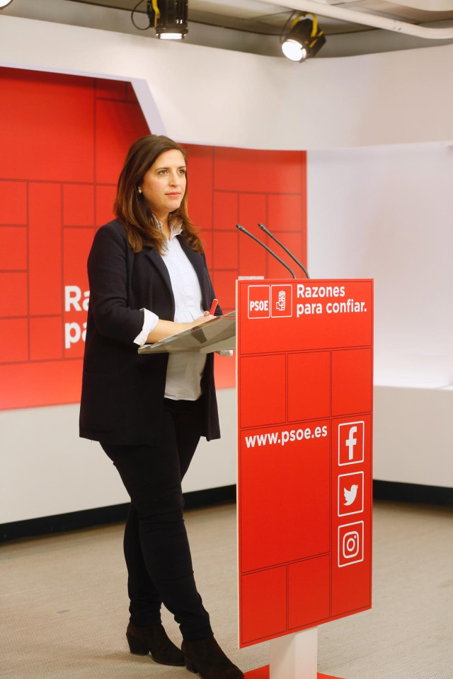 La portavoz del Comité Electoral del PSOE, Esther Peña
