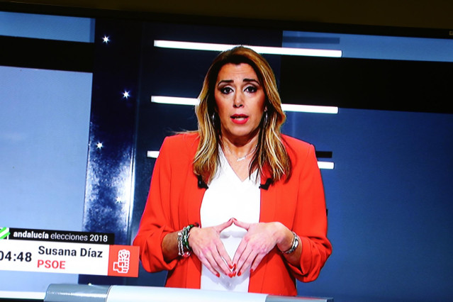 La presidenta de la Junta y candidata del PSOE-A a la reelección, Susana Díaz