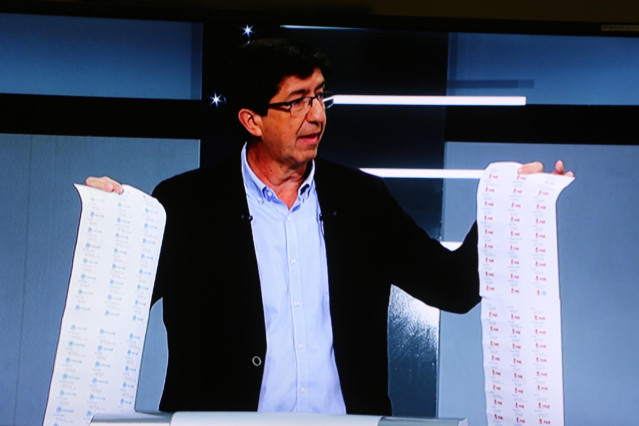 El candidato a presidir la Junta por Ciudadanos, Juan Marín