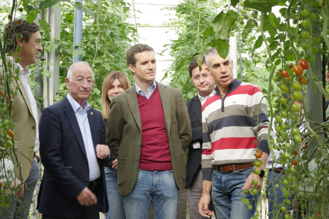Pablo Casado visita un invernadero de El Ejido