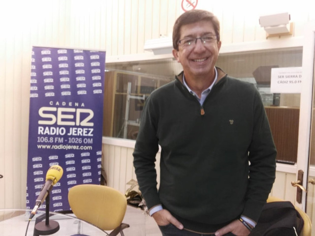 Juan Marín, en la emisora de la SER en Jerez