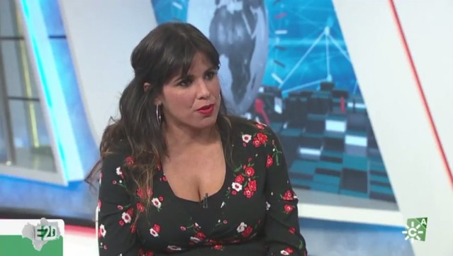 Teresa Rodríguez, en una entrevista en Canal Sur Televisión