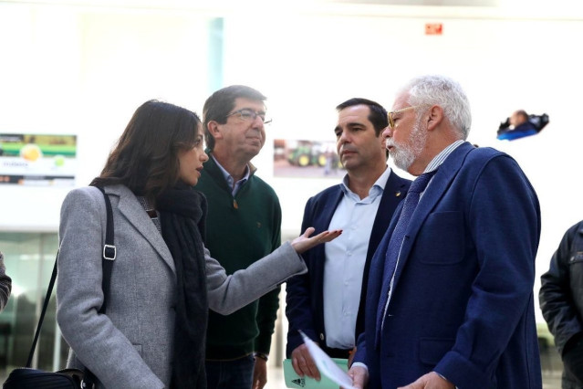 Juan Marín, en acto de campaña electoral en la provincia de Cádiz