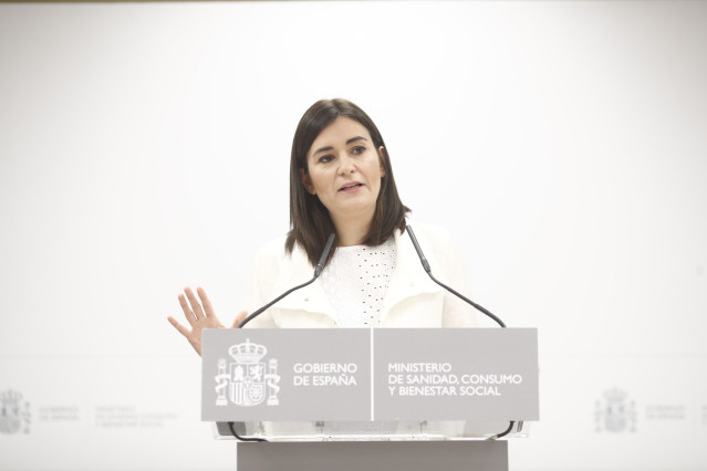 Rueda de prensa de la ministra de Sanidad para dar explicaciones sobre su máster