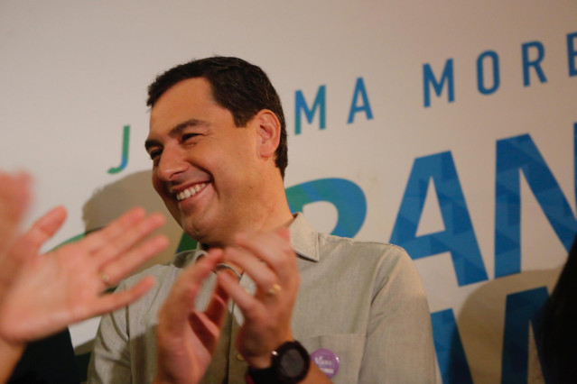 En Jerez de la Frontera (Cádiz), el presidente del PP-A y candidato a la Presid