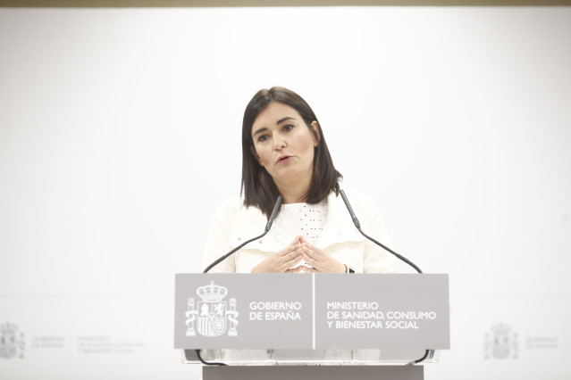 Rueda de prensa de la ministra de Sanidad para dar explicaciones sobre su máster