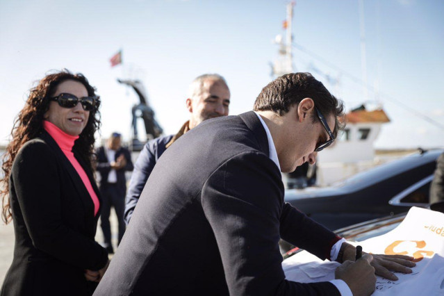 Rivera, en un acto con pescadores en Huelva