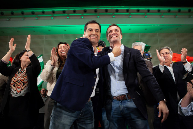 En Sevilla, mitin de cierre de campaña del candidato del PP-A a la Presidencia d
