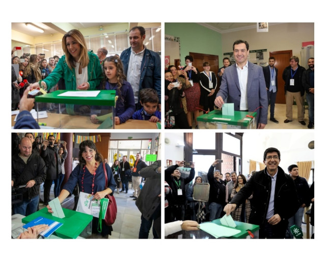 Los principales candidatos a la presidencia de la Junta en las urnas