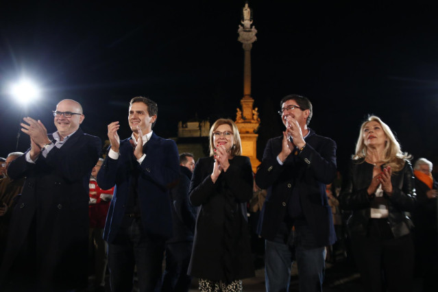El presidente de Ciudadanos, Albert Rivera, el candidato de la formación naranja