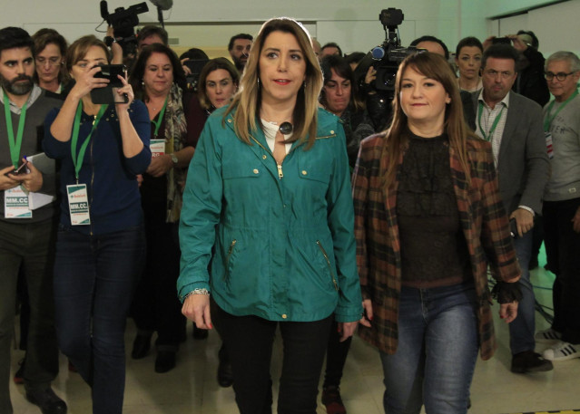 La secretaria general del PSOE-A y candidata a la reelección como presidenta de