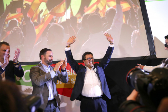 Abascal y Serrano celebran el resultado de las elecciones en Andalucía