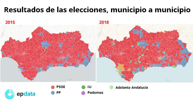 Resultados elecciones andaluzas, municipio a municipio