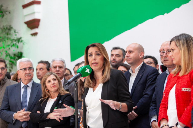 Susana Díaz comparece tras la Ejecutiva del PSOE-A que analiza el 2D