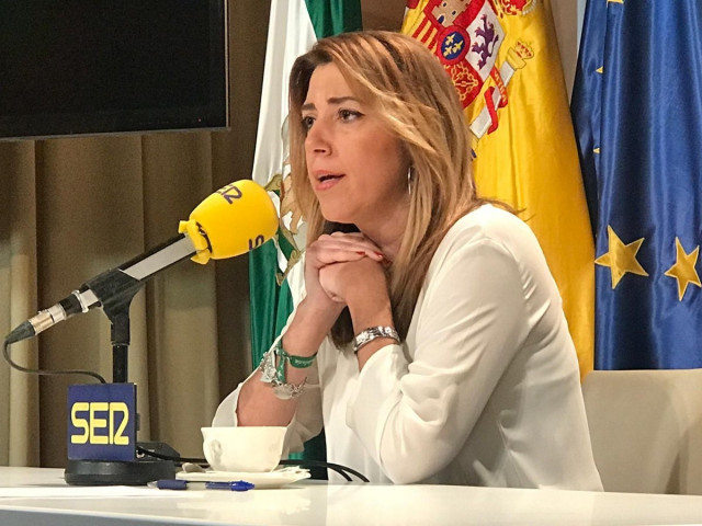 Susana Díaz, en una entrevista en la cadena SER