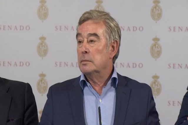 José Manuel Barreiro en rueda de prensa en el Senado