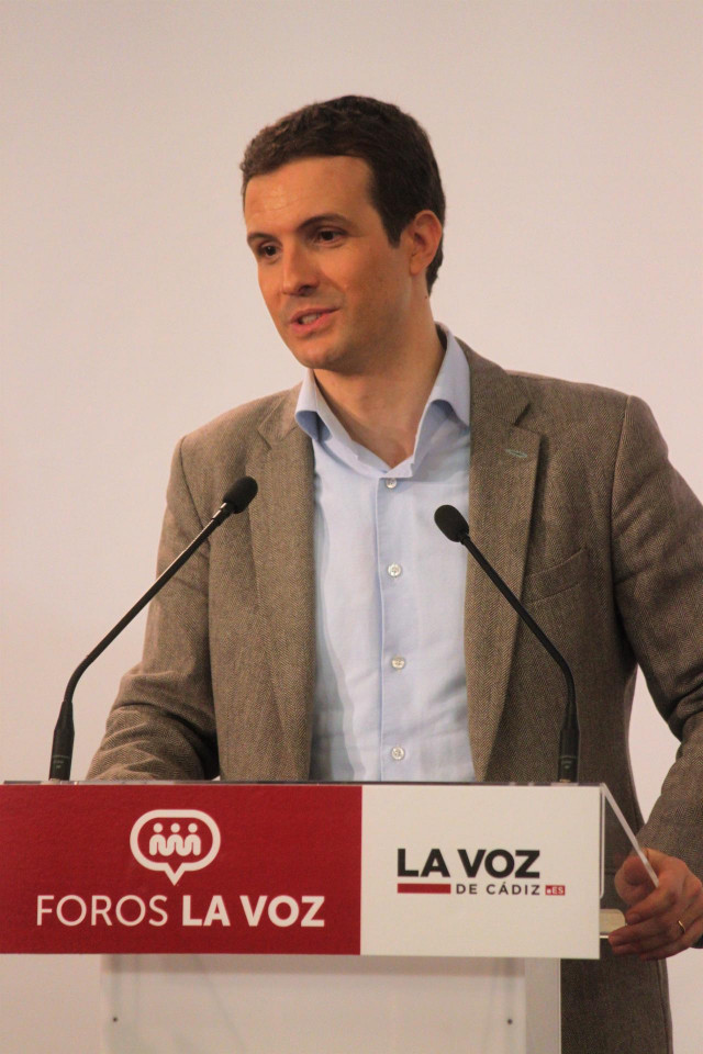 Pablo Casado en un acto en Cádiz