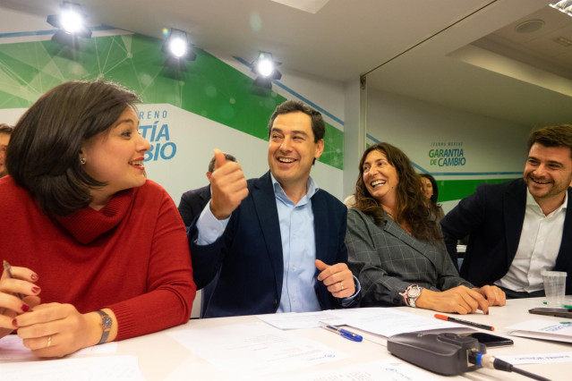 Juanma Moreno, hoy en la Junta Directiva del PP de Sevilla